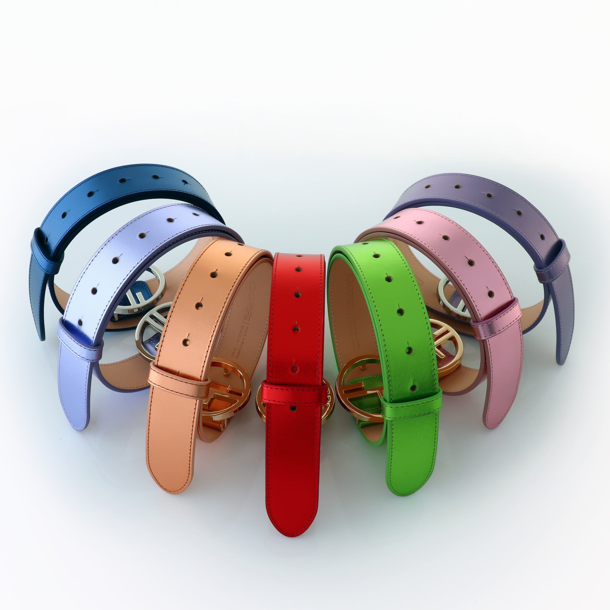 color leather belts