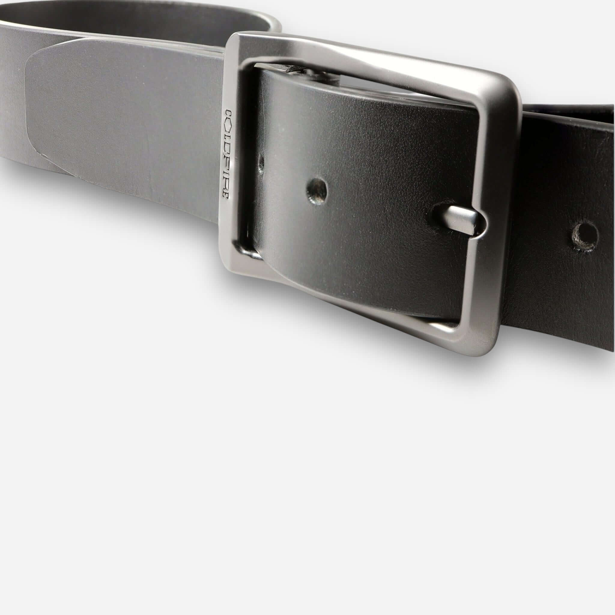 Titan Black Belt-Men's Leather Belt-COLDFIRE