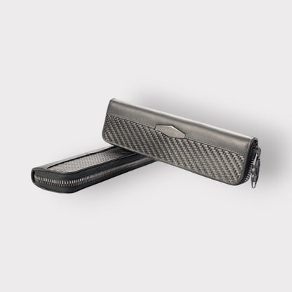 Carbon Fiber Pen Case with 2 holders