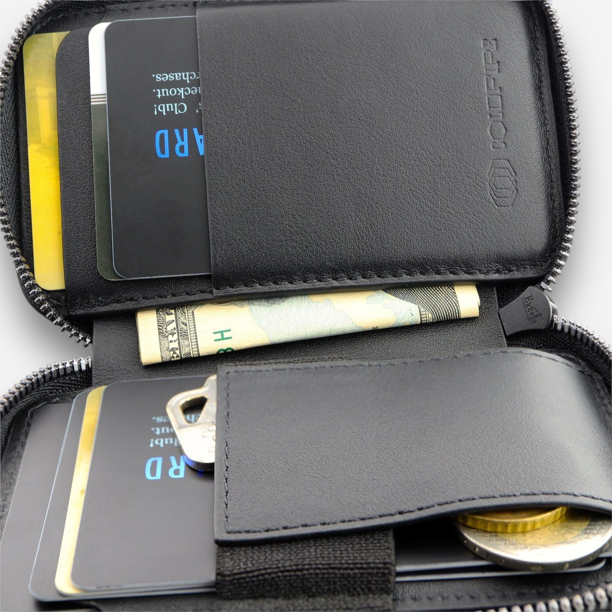 Venture Mini Zip (Black Edge)-cardholder-COLDFIRE