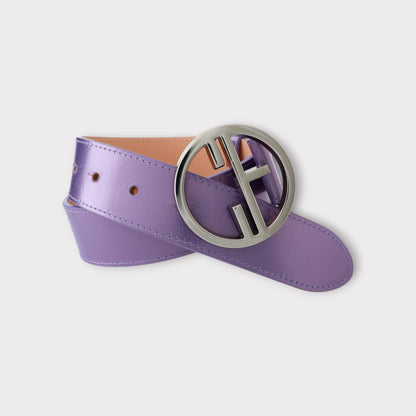 Set of Small Women's Bag and Leather Belt 35mm - Rough Pillow Lavender | COLDFIRE - COLDFIRE