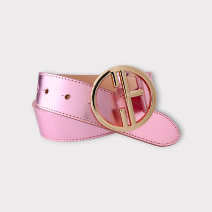 Set of Small Women's Bag and Leather Belt Set 35mm - Malin Pale Pink | COLDFIRE - COLDFIRE