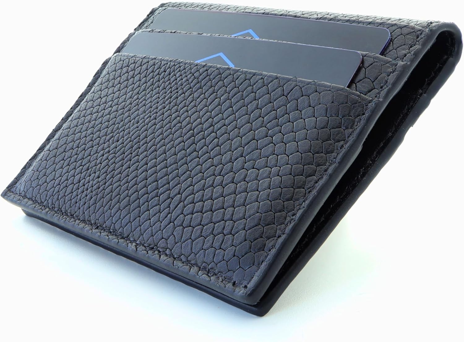 SNAKE EYE - Slim Leather Card Holder 10cc - Black - COLDFIRE