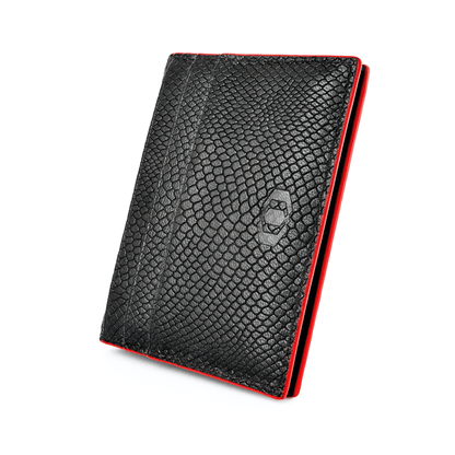 SNAKE EYE - Slim Leather Card Holder 10cc - Red - COLDFIRE