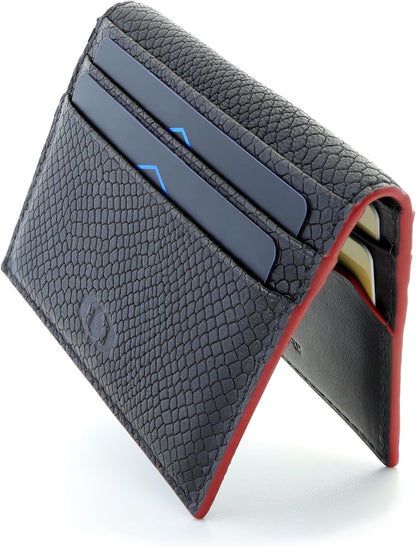 SNAKE EYE - Slim Leather Card Holder 10cc - Red - COLDFIRE