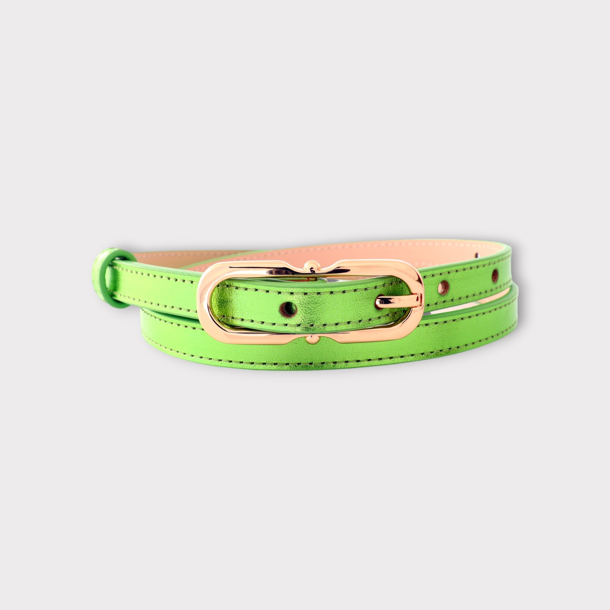 Women's belt - genuine leather - 12 mm - Auriga Fresh Green | COLDFIRE - COLDFIRE