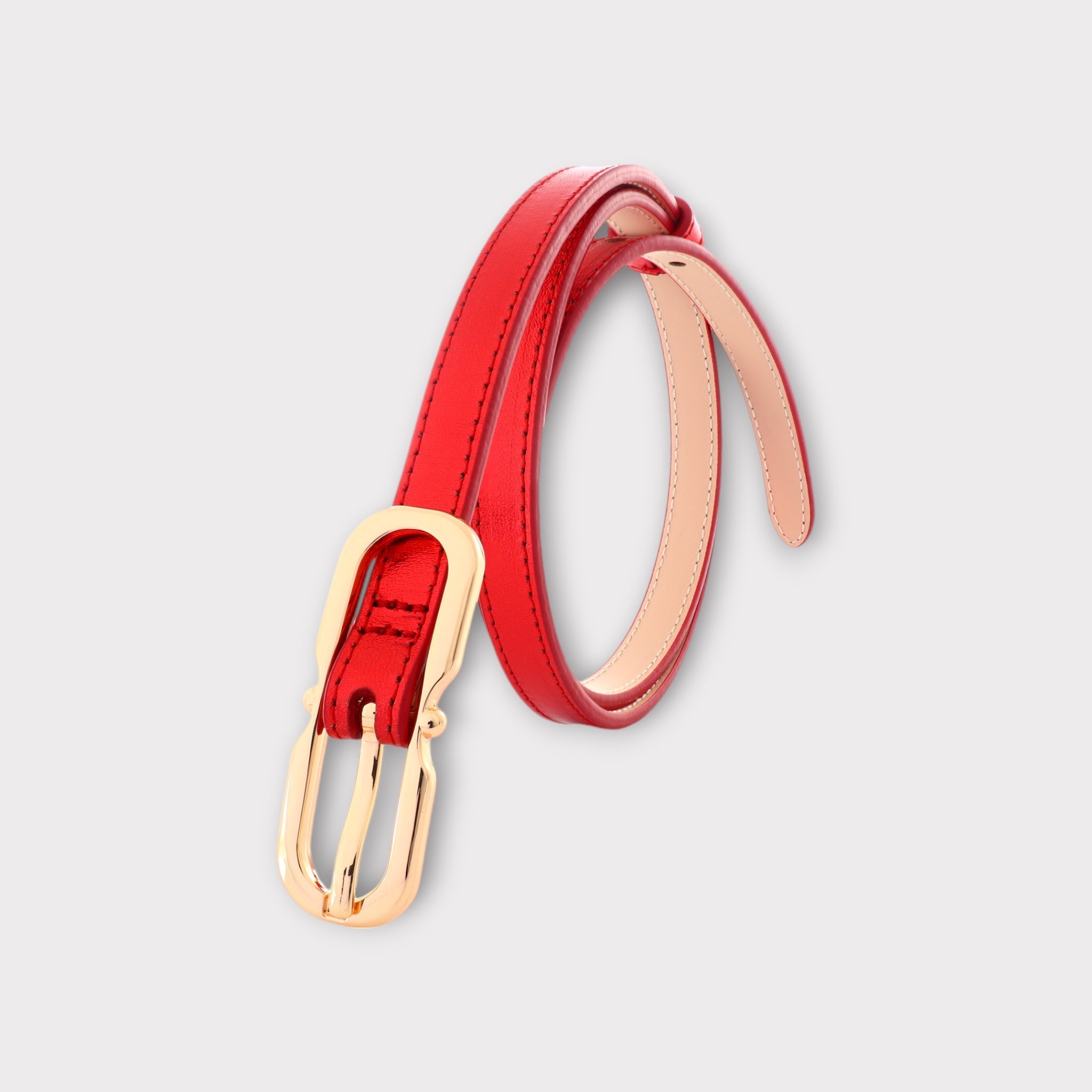 Women's belt - genuine leather - 12 mm - Egeria Red | COLDFIRE - COLDFIRE