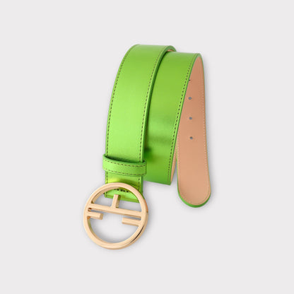 Women's belt - genuine leather - 35 mm - Auriga Fresh Green | COLDFIRE - COLDFIRE