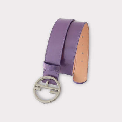 Women's belt - genuine leather - 35 mm - Rough Pillow Lavender | COLDFIRE - COLDFIRE